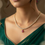 The Regal Dewdrop Golden Choker Necklace