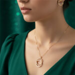 Interlocking Circles Pendant Set