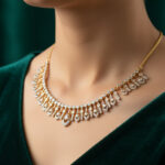 Dazzling Diamond-Look Choker Necklace Set - Image 3