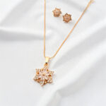 Dazzling Snowflake Blossom Pendant Set - Image 5