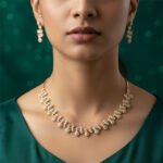 Aura Sparkle Golden Choker Necklace Set