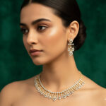 Dazzling Diamond-Look Choker Necklace Set