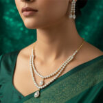 Ethereal Radiance Golden Choker Necklace Set - Image 2