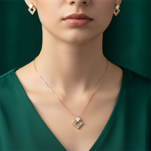 7 The Duo Square Pendent Set - Image 1