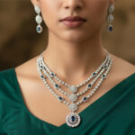 The Empress Triple-Layered Mid-Length Silver Choker Set - Image 5