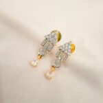 Dewdrop Fringe Golden Choker Necklace Set - Image 6