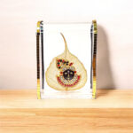 Shrinathji Mukharbind Golden Peepal Leaf Cabinet