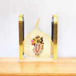 Shrinathji Idol on Golden Peepal Leaf Cabinet