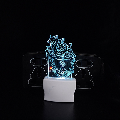 3 Shreenathji Mukharbind 3D Illusion Multicolur Night Lamp - Image 1