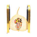 Shrinathji Idol on Golden Peepal Leaf Cabinet - Image 3