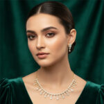 Dewdrop Fringe Golden Choker Necklace Set