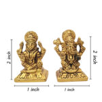 Ashtdhatu Lakshmi Ganesha Idol Pair - Image 4