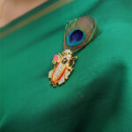 Shreenathji Peacock Feather Brooch