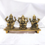 Ashtdhatu Lakshmi Ganesha Saraswati Idol - Image 4