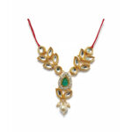 Emerald-Green Teardrop Thakurji Mala - Image 4