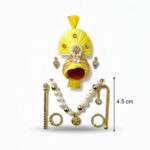 Devotional Yellow & Pearl Shringar Set for Laddu Gopal / Thakur Ji - Image 3