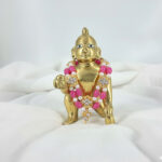 Traditional Pink & White Pearl Shringar Mala for Laddu Gopal/Thakurji - Image 2