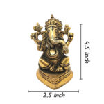 Handcrafted Ashtdhatu Lord Ganesha Murti - Image 4