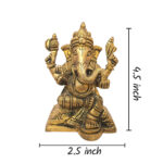 Handcrafted Ashtadhatu Ganesha Idol - Image 4