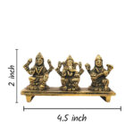 Ashtdhatu Lakshmi Ganesha Saraswati Idol - Image 3