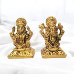 Ashtdhatu Lakshmi Ganesha Idol Pair - Image 3