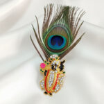 Shreenathji Peacock Feather Brooch - Image 2