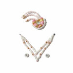 Premium White & Baby Pink Pearl Shringar Set for Laddu Gopal / Thakurji - Image 4