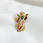 Divine Shreenathji Gold-Plated Brooch - Image 4