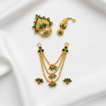 Gold-Plated Meenakari Shringar Set for Thakurji