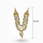 Gold-Plated Designer Stone & Pearl Mala for Laddu Gopal/Thakurji - Handcrafted V-Shape Shringar Necklace for Deities - Image 5