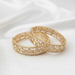 Kundan Kadas | Traditional Gold-Plated Kundan Kada Bangles for Women – Handcrafted Openable Ethnic Bracelet Set with Intricate Cutwork (Pack of 2) - Image 3
