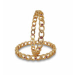 Golden Knot | Ethnic Infinity Link Design Kada | Ruby Red Stone Jewellery for Weddings and Festive Wear - Image 4