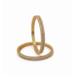 Diamond Sparkle | Elegant Handcrafted Micro-Pave Diamond-Cut Bangles for Ethnic and Festive Wear - Image 4