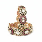 Jadau Polki | Traditional Handcrafted Meenakari Polki Kada – Gold Plated Jadau Openable Bangle with Ruby & Emerald Accents - Image 4