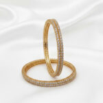 Diamond Sparkle | Elegant Handcrafted Micro-Pave Diamond-Cut Bangles for Ethnic and Festive Wear