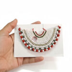 Moti Haar | Traditional Handcrafted White Pearl and Red Bead Mala for Laddu Gopal & Deity Idols | Decorative Moti Haar for Home Mandir & Pooja (Pack of 1) - Image 4