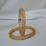 Gold Plated American Diamond (AD) Studded Bangles - Image 6