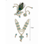 Premium Sky Blue & Pearl Shringar Set for Laddu Gopal - Image 3
