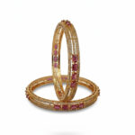 Gold Plated American Diamond (AD) Studded Bangles - Image 4