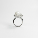 Statement Baroque Pearl Open Ring for Women | Adjustable Gold & Silver Plated Bold Ring | Luxury Minimalist Jewelry - Image 4