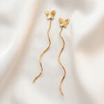 Thread Earrings – Minimal Gold Charm Collection - Image 6