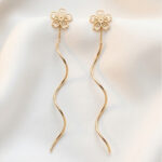 Thread Earrings – Minimal Gold Charm Collection - Image 5