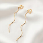 Thread Earrings – Minimal Gold Charm Collection - Image 4