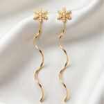 Thread Earrings – Minimal Gold Charm Collection - Image 2
