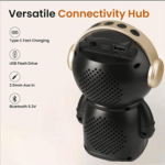 Astronaut Bluetooth Speaker 6.8 Watt with TWS Stereo Bass, RGB LED Lights, Powerful Wireless Sound - Image 2