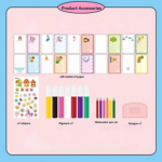 Squeegee Art Kids Paint Kit, 35 Pieces DIY Rainbow Scratch Art, Rainbow Dot Painting Art Kits, Children Painting Crafts Creativity Set (1 Set), Multicolor - Image 4