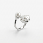 Statement Baroque Pearl Open Ring for Women – Large Irregular Cultured Pearl Ring, Adjustable Gold/Silver Plated Band, Luxury Minimalist Jewelry Gift - Image 3