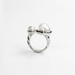 The Parisian Heritage Baroque Ring – Bold Irregular Cultured Pearl with 18K Gold Finish, Adjustable High-Fashion Statement Band - Image 5