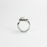 The Sterling Aura Baroque Pearl Ring – Irregular Silver Sculpted Open Band, Minimalist Luxury Statement Jewelry for Women - Image 2