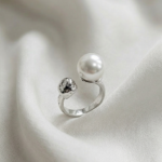 The Empress Baroque Pearl Statement Ring – Handcrafted Irregular Pearl, 18K Gold Plated Open Adjustable Band for Women - Image 5